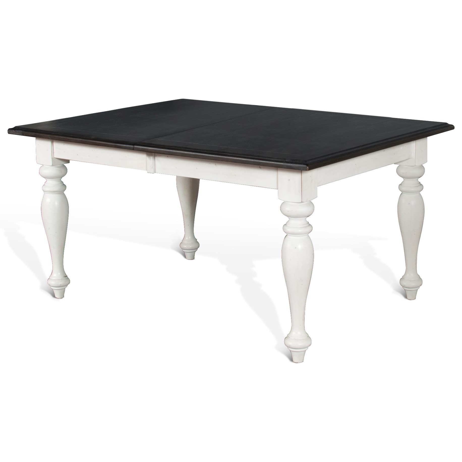 Sunny Designs Carriage House Extension Dining Table with SelfStoring Leaf Conlin's Furniture